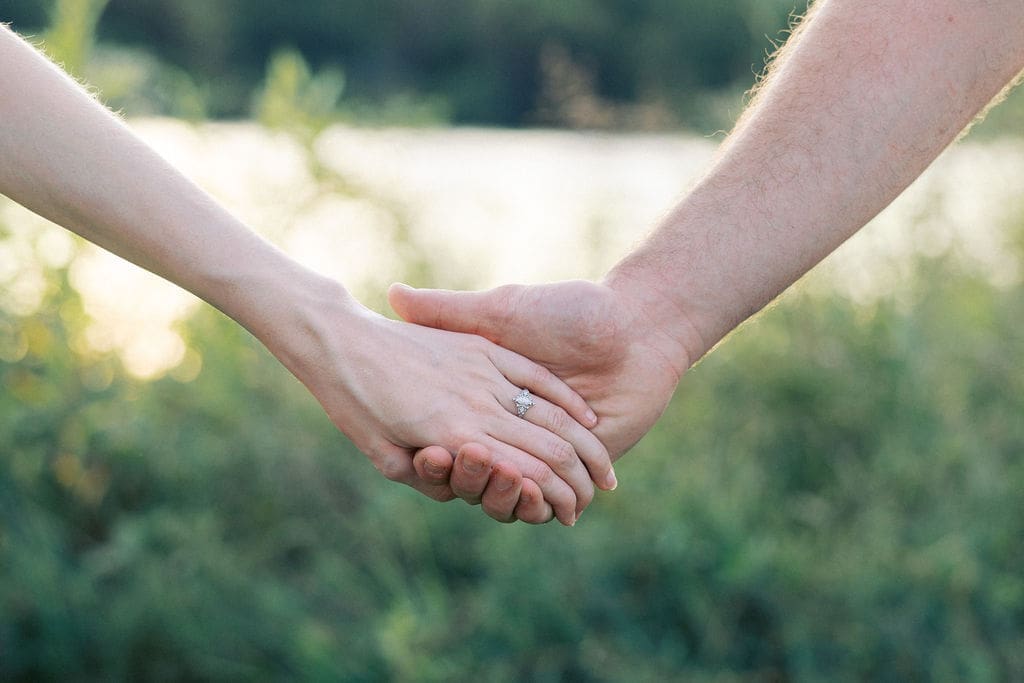 engagement ring at seven islands state birding park in knoxville tennessee