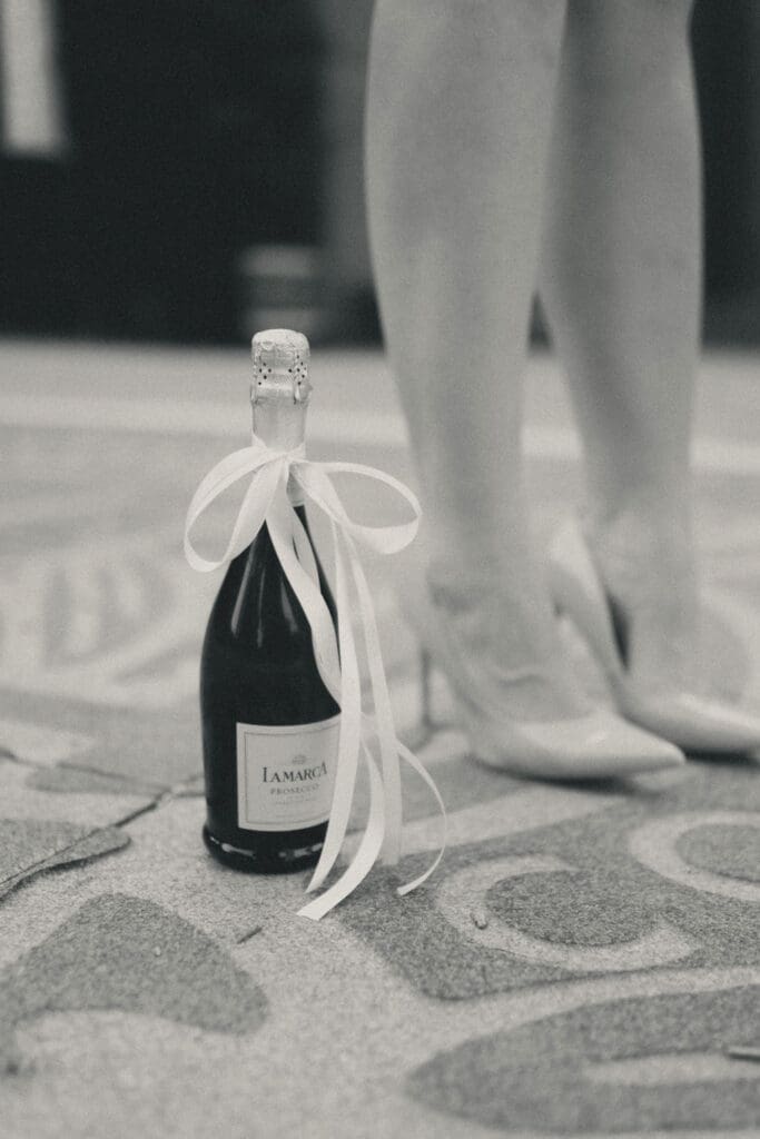 champagne bottle at the university of tennessee knoxville for senior pictures